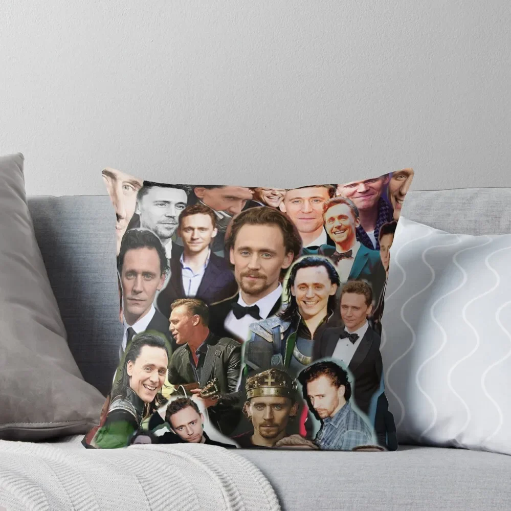 

Tom Hiddleston Photo Collage Throw Pillow Luxury Living Room Decorative Cushions Bed pillowcases