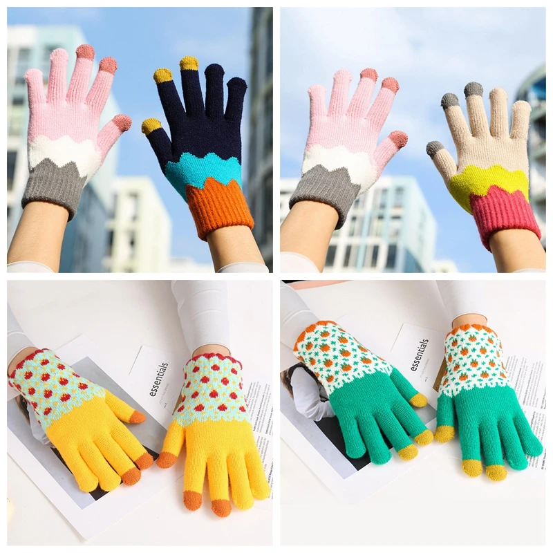 Women Cute Flower Embroidery Winter Warm Gloves Girls Colorful Soft Plush Thermal Full Finger Mittens Ladies Touchscreen Gloves
Women Cute Flower Embroidery Winter Warm Gloves Girls Colorful Soft Plush Thermal Full Finger Mittens Ladies Touchscreen Gloves