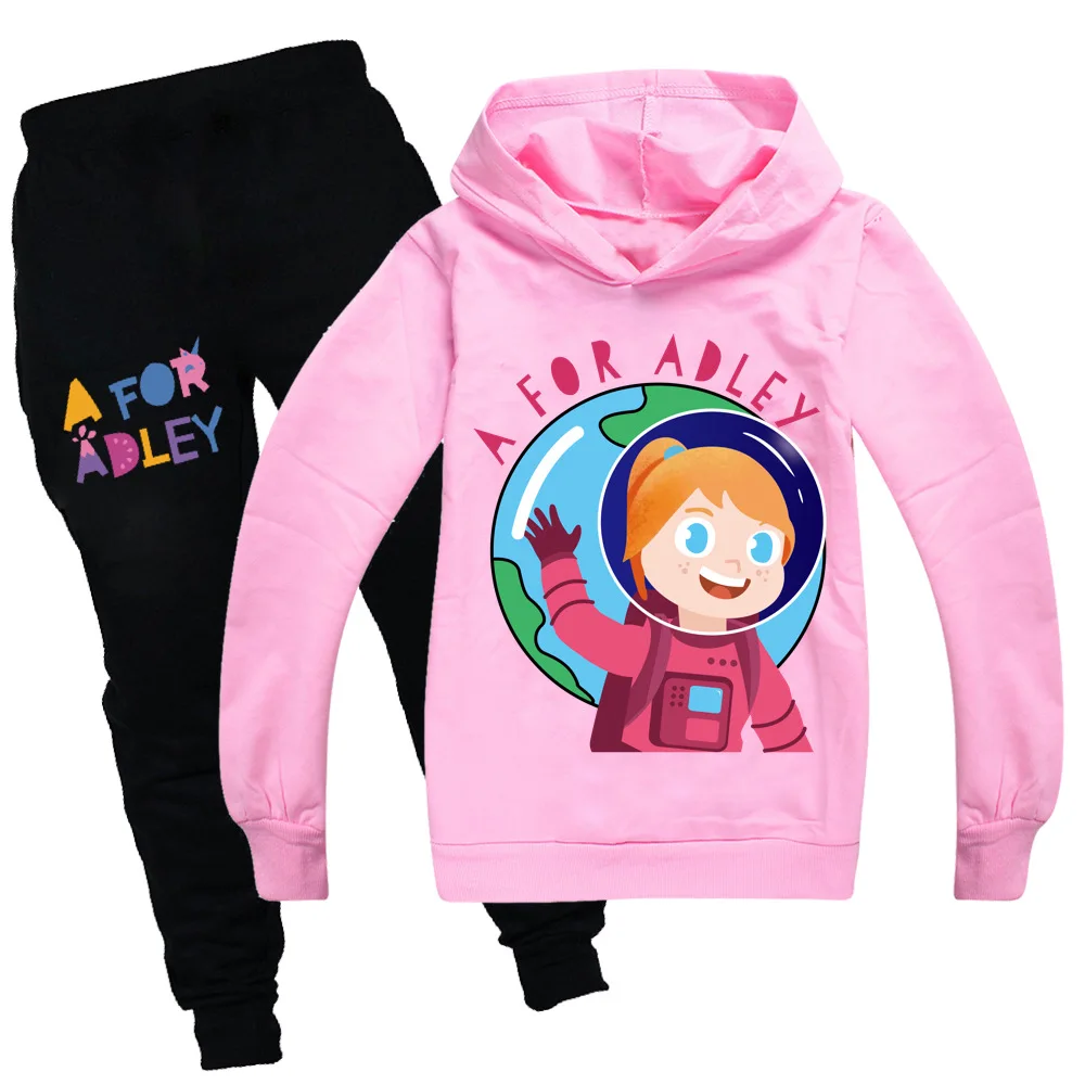 

A for Adley To Moon Girls Boutique Outfits Space Astronaut Clothes for Boys Hooded T-Shirt+Pants Suit Teenage Tracksuits Clothes