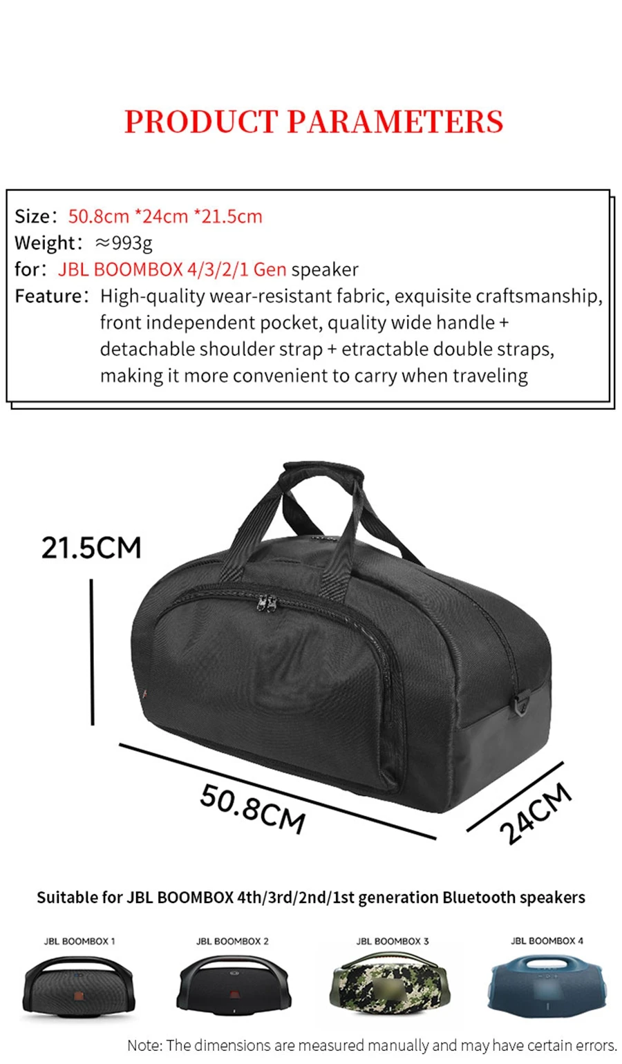 Quality Backpack for JBL BOOMBOX4/3/2/1 Gen Speaker Storage Bag BOOMBOX 4th 3th 2th Gen Audio Travel Carring Case Quality Backpack for JBL BOOMBOX4/3/2/1 Gen Speaker Storage Bag BOOMBOX 4th 3th 2th Gen Audio Travel Carring Case