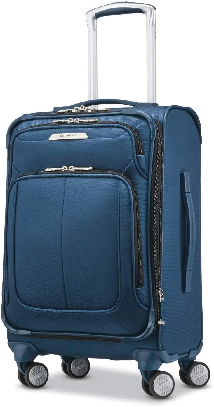 

Samsonite Solyte DLX Softside Expandable Luggage with Spinner Wheels, Mediterranean Blue, Carry-On 20-Inch