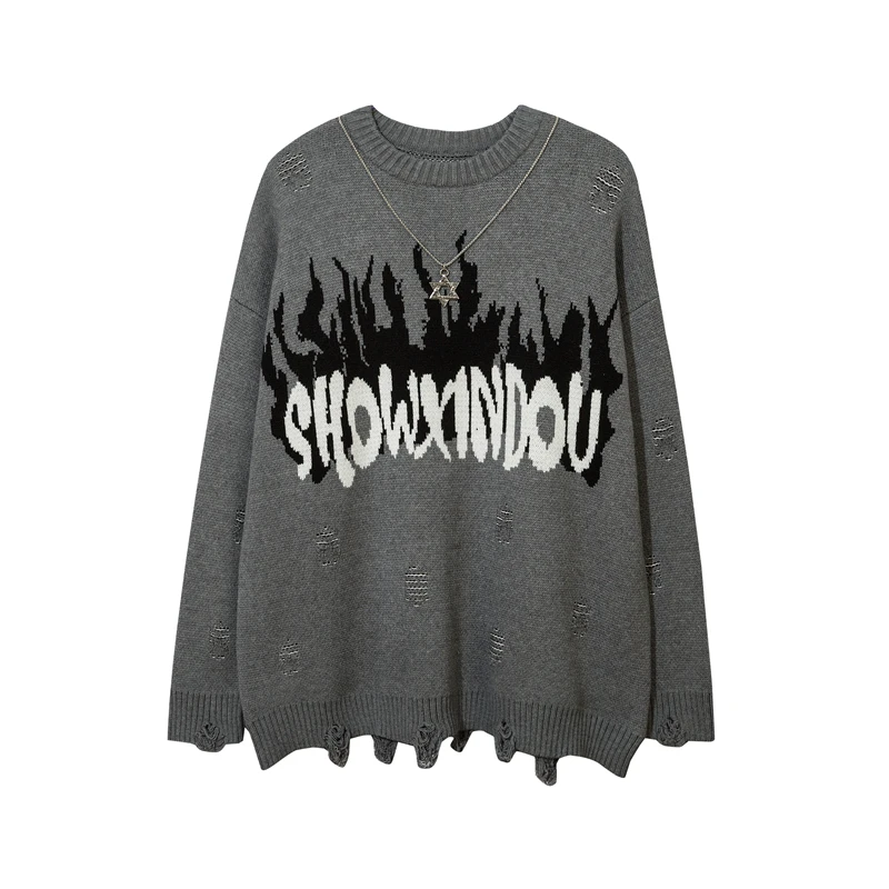 Retro Frayed Patchwork Crew Neck Pullover Loose Sweaters for Men and Women Harajuku Casual Oversized Baggy Knitted Clothes
Retro Frayed Patchwork Crew Neck Pullover Loose Sweaters for Men and Women Harajuku Casual Oversized Baggy Knitted Clothes