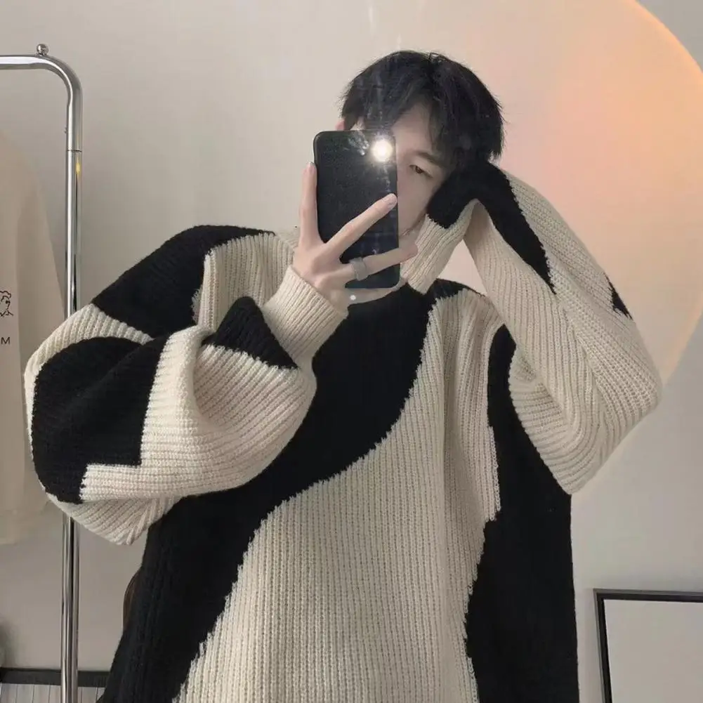 Long Sleeve Men Sweater Vintage Cozy Men's Knitted Sweater with Soft Loose Fit Round Neck for Fall Winter Thick Elastic Pullover
Long Sleeve Men Sweater Vintage Cozy Men's Knitted Sweater with Soft Loose Fit Round Neck for Fall Winter Thick Elastic Pullover
