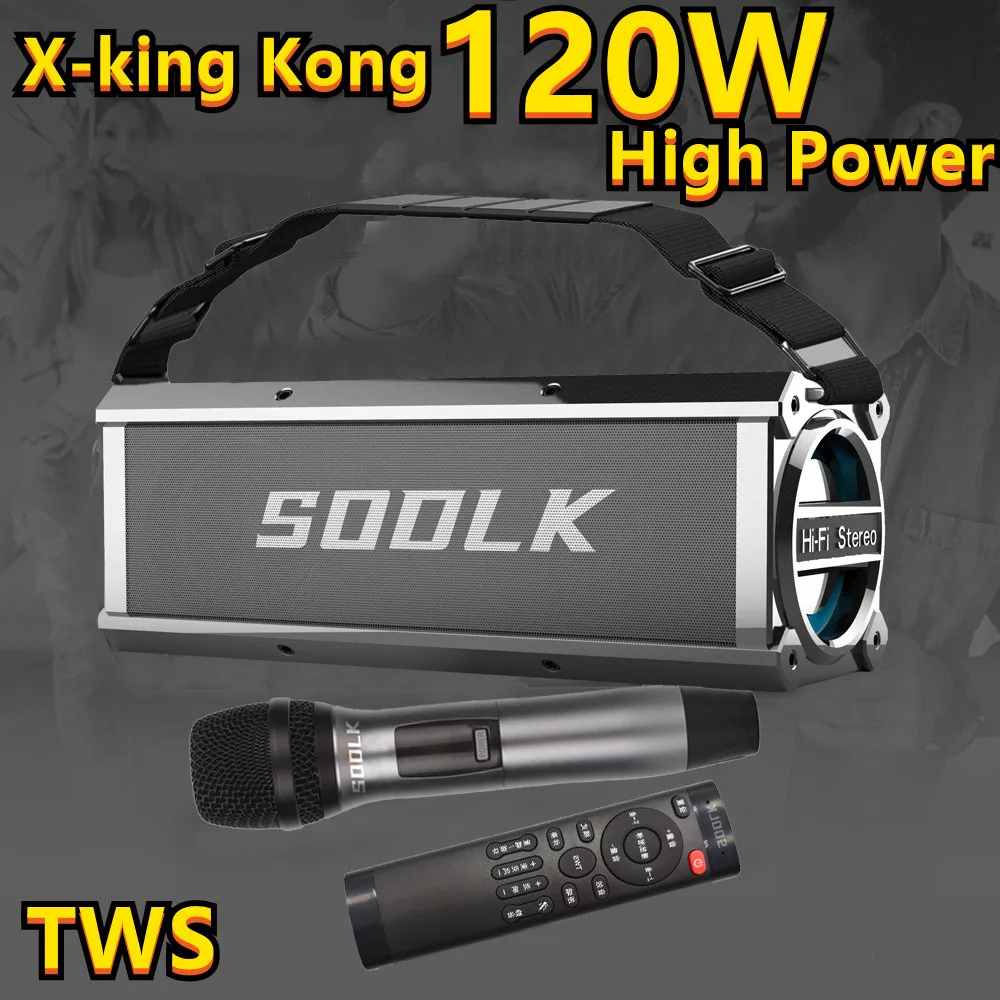 120W 16000mAh power amplifier home theater HIFI high quality super bass portable subwoofer wireless bluetooth speaker +mic 
120W 16000mAh power amplifier home theater HIFI high quality super bass portable subwoofer wireless bluetooth speaker +mic