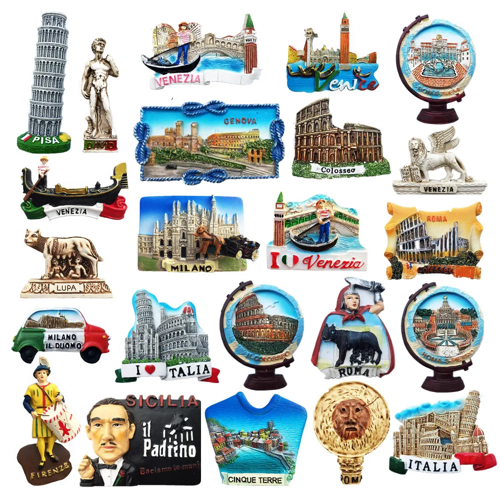 

Italy Flavor 3D Refrigerator Magnets Fridge Magnetic Tourist Souvenir Decoration Articles Handicraft Gifts