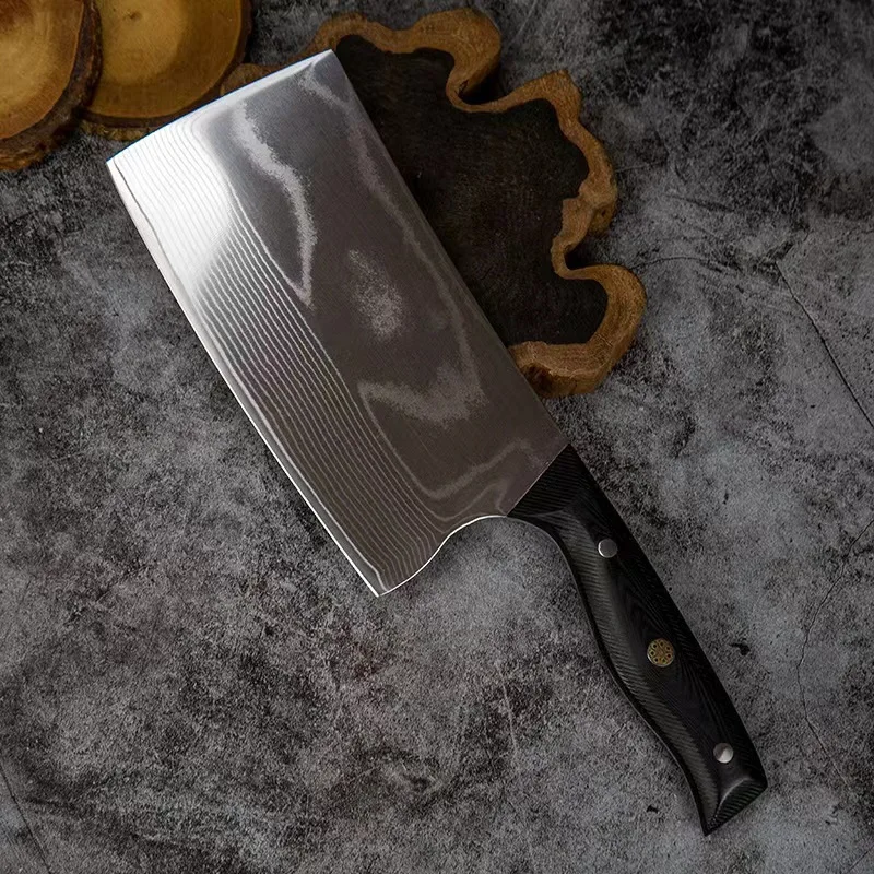 

Sharp Kitchen Knives 67 Layers Damascus Steel Blade G10 Handle Chopper Cleaver Slicing Machete Knife Meat And Poultry Tools