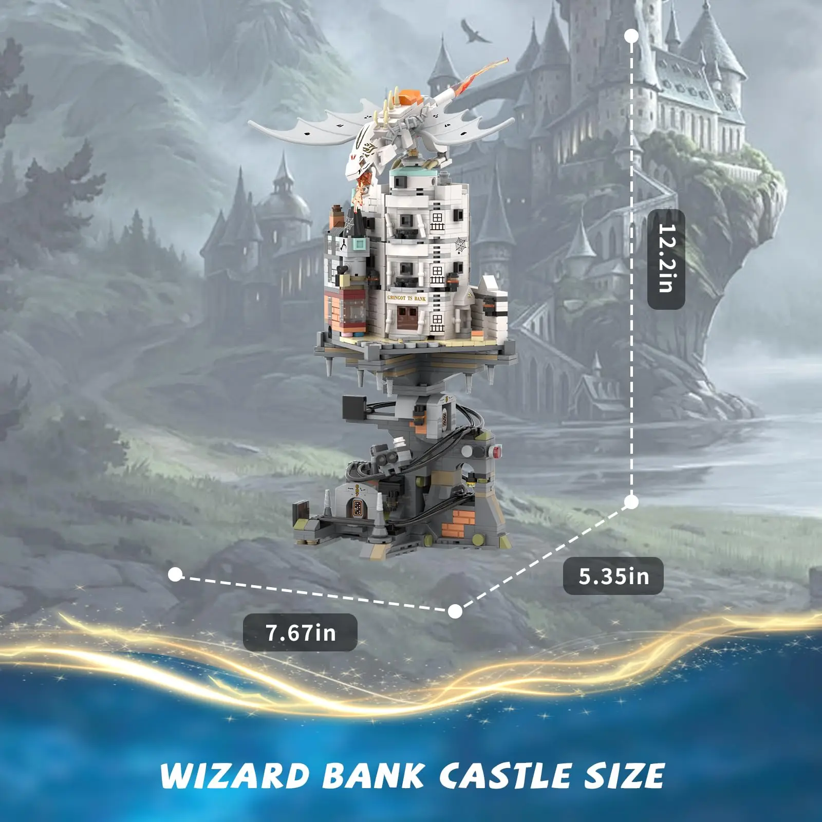 1056PCS Harry Castle Potter Wizarding Bank Building Set Diagon Alley Architecture Model Collection Gifts Building Toy for Adults 1056PCS Harry Castle Potter Wizarding Bank Building Set Diagon Alley Architecture Model Collection Gifts Building Toy for Adults