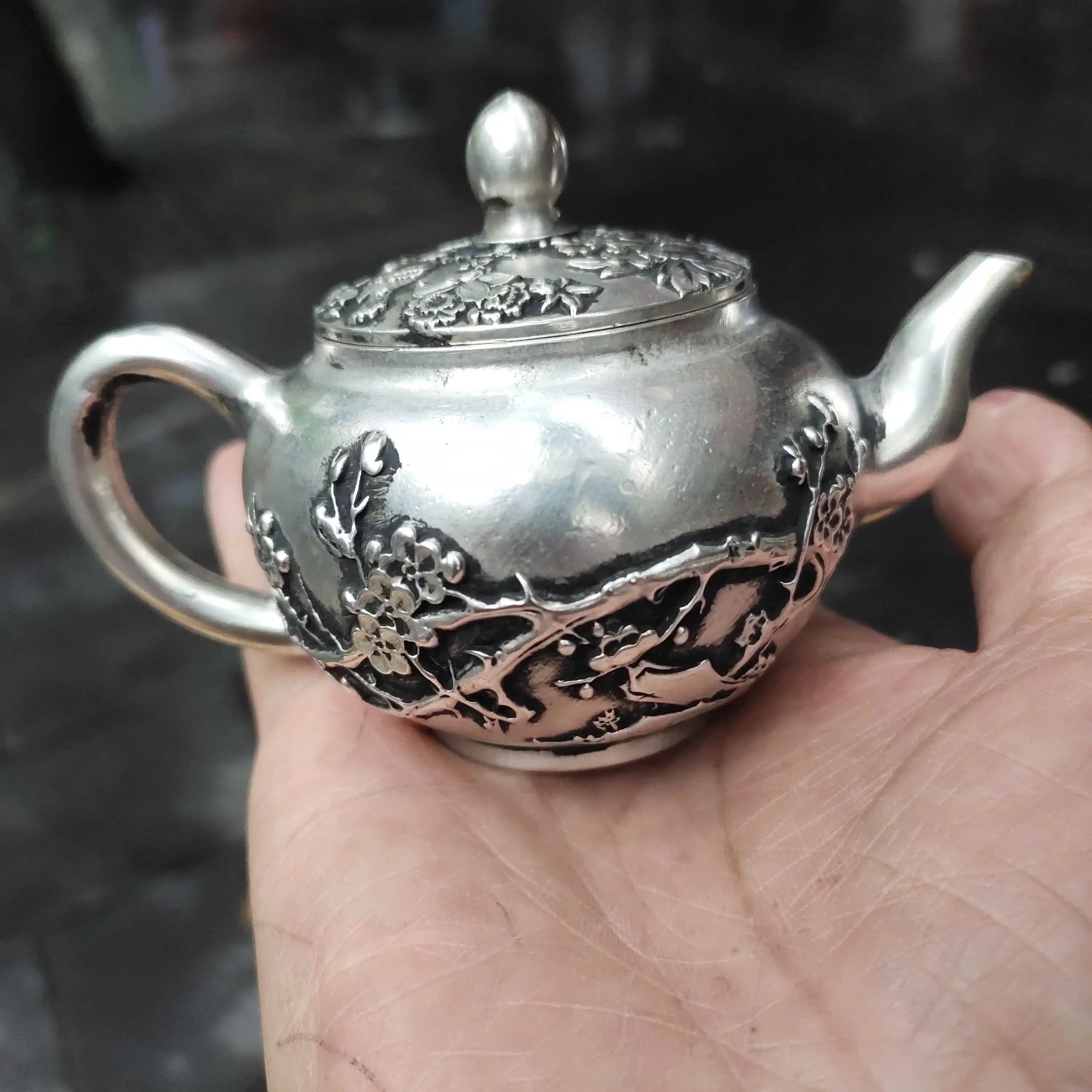 

Copper ware collection, brass plated with silver, happy eyebrows, tea pot wrapped slurry, moisturizing home tea ceremony craf