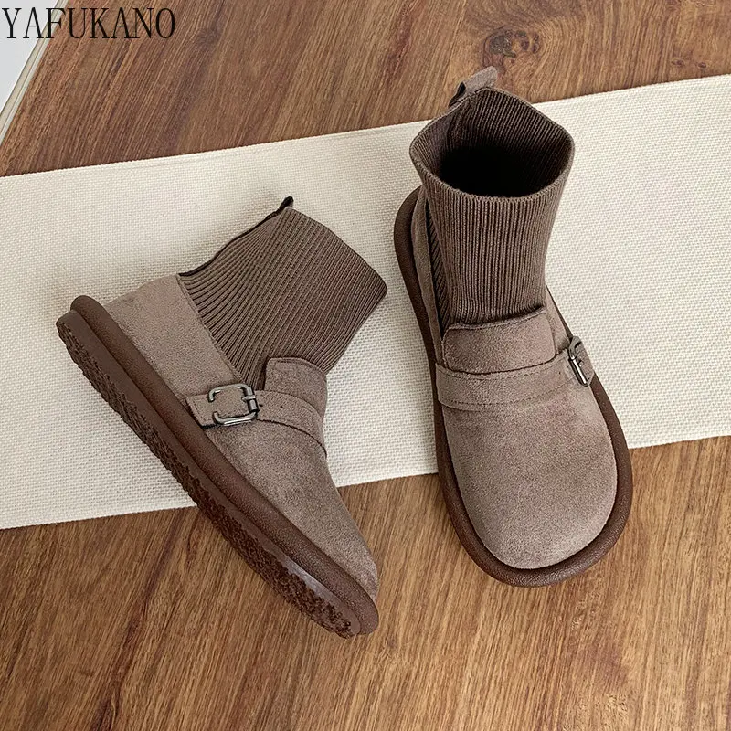 Mori Girl Literary Retro Sude Short Boots Women's Winter Handmade Soft Sole Comfort Round Toe Flat Ankle Boots Fur Warm Boots
Mori Girl Literary Retro Sude Short Boots Women's Winter Handmade Soft Sole Comfort Round Toe Flat Ankle Boots Fur Warm Boots
