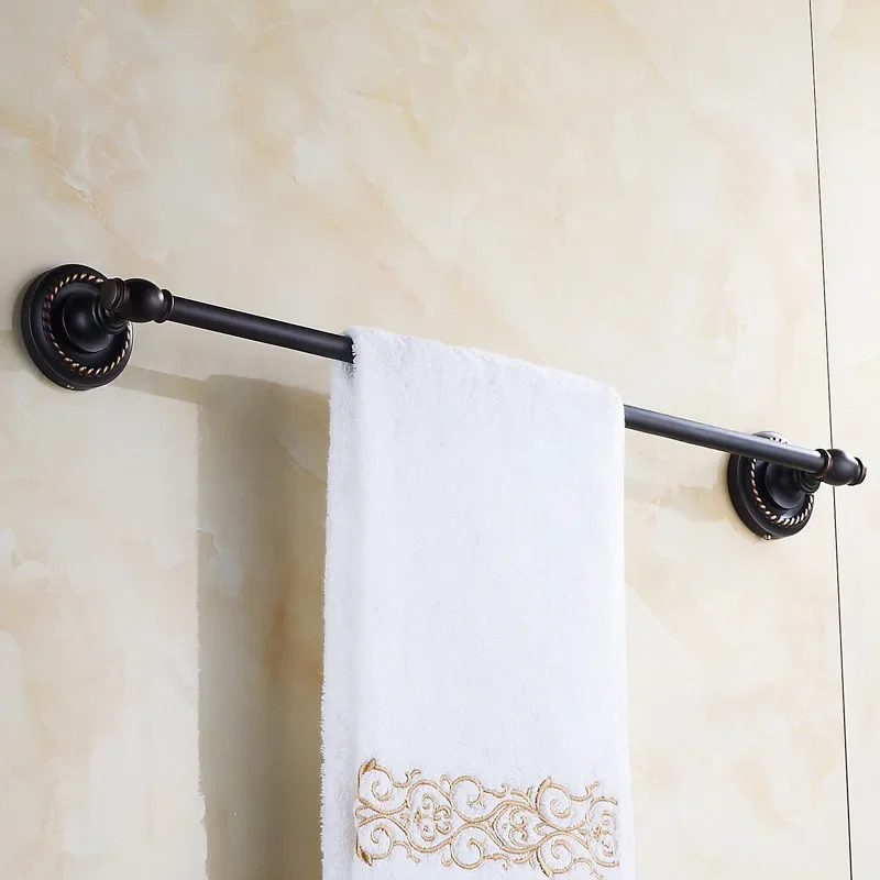 

Vidric полотенцесушители 60 см с одной рейкой, античный латунный держатель для полотенец, полка для ванны, вешалки для полотенец, аксессуары для ванной комнаты, черная настенная S