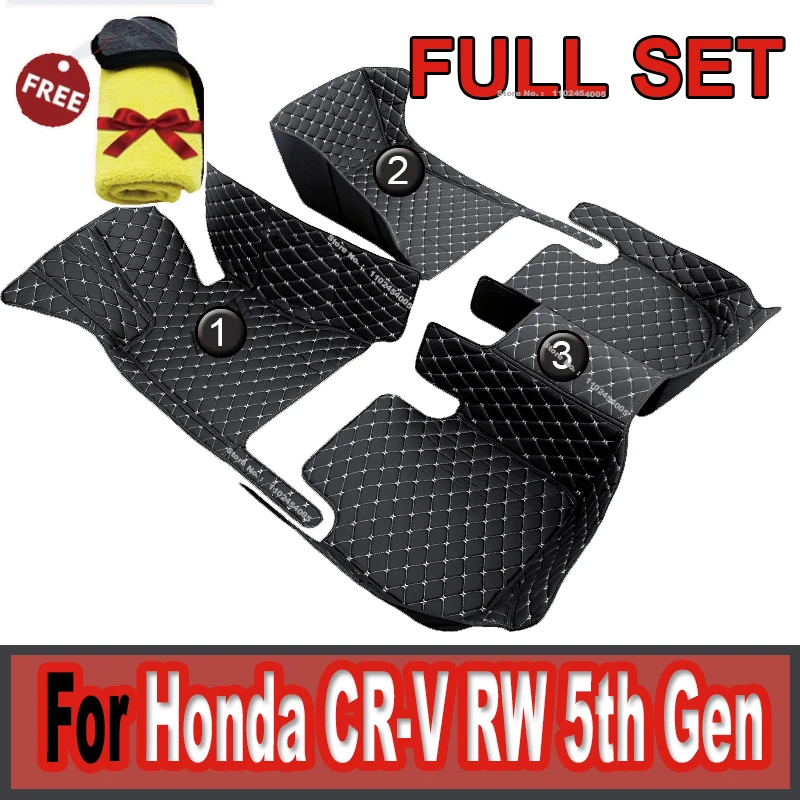 

LHD Carpets Car Floor Mats For Honda CR-V CRV RW 5th Gen 2022 2021 2020 2019 2018 2017 Auto Accessories Custom Covers Foot Rugs