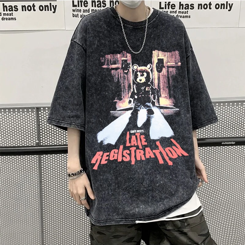 Летняя новая модная универсальная одежда Y2K с коротким рукавом, Высококачественная Ретро моющаяся старая модная футболка Kasual 
Летняя новая модная универсальная одежда Y2K с коротким рукавом, Высококачественная Ретро моющаяся старая модная футболка Kasual