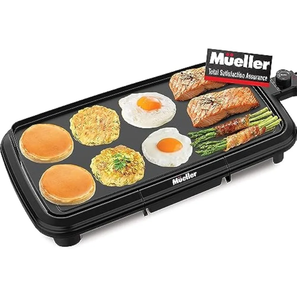 Electric Griddle Nonstick, 20 Inch Eco Pancake Griddle Grill Teflon-free,10 Eggs at Once, Cool-Touch Handles&Slide-Out Drip Tray
Electric Griddle Nonstick, 20 Inch Eco Pancake Griddle Grill Teflon-free,10 Eggs at Once, Cool-Touch Handles&Slide-Out Drip Tray
