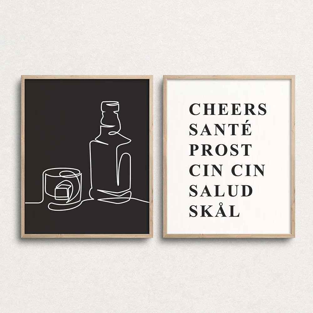 Bar Cheers Quote Prints Kitchen Whiskey Poster Minimalist Wall Art Canvas Painting Nordic Pictures Cafe Club Decoration
Bar Cheers Quote Prints Kitchen Whiskey Poster Minimalist Wall Art Canvas Painting Nordic Pictures Cafe Club Decoration