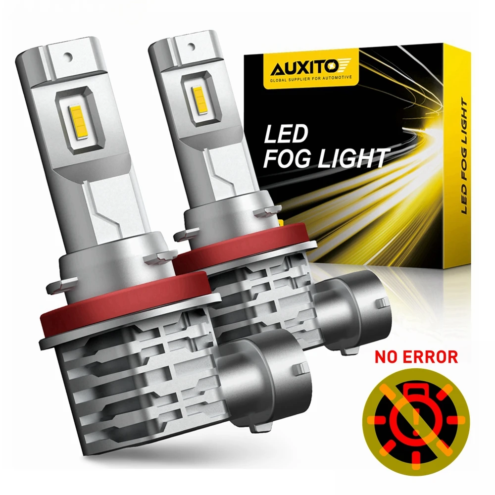 

AUXITO 2x H11 H16JP H10 H8 LED Fog Light Canbus No Error HB3 HB4 9005 9006 Bulb Car DRL Daytime Running Lamp 2000LM 6500K 3000K