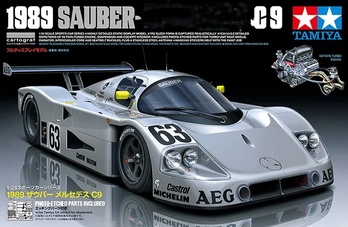TAMIYA 1:24 1989 Sauber C9 24359 Assembled Vehicle Model Limited Edition Static Assembly Model Kit Toys Gift
TAMIYA 1:24 1989 Sauber C9 24359 Assembled Vehicle Model Limited Edition Static Assembly Model Kit Toys Gift