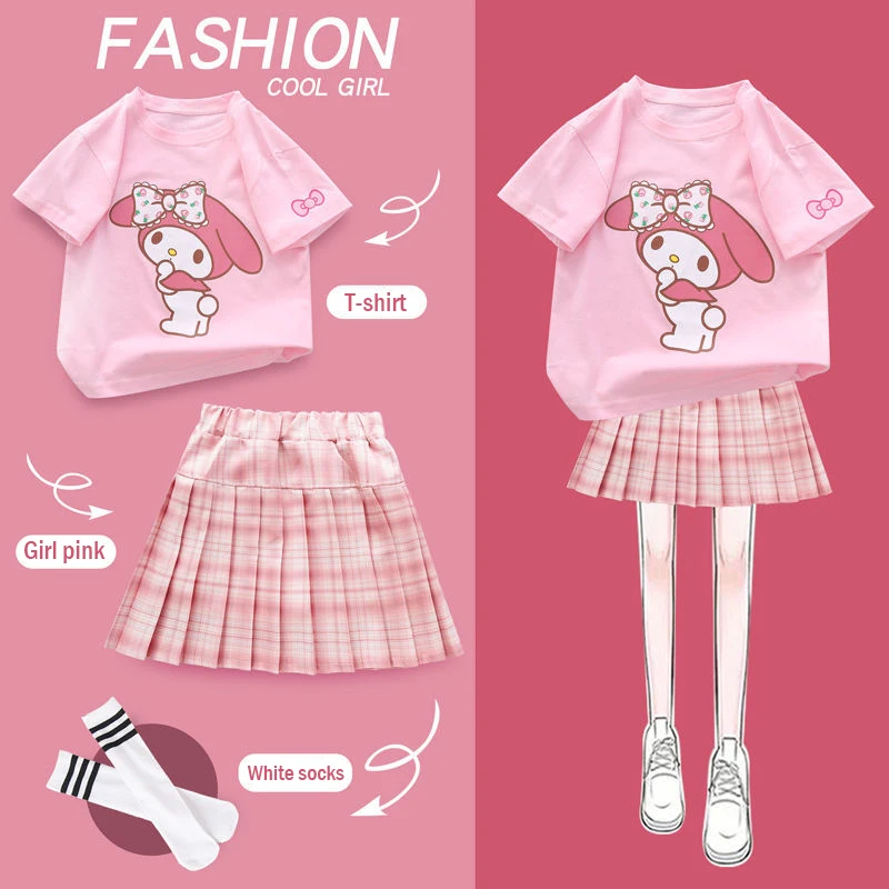 Kawaii Sanrio Jk Set Summer Dress for Girls Kuromi Mymelody College Style Children Summer Dress Sweet Cute and Fresh
Kawaii Sanrio Jk Set Summer Dress for Girls Kuromi Mymelody College Style Children Summer Dress Sweet Cute and Fresh