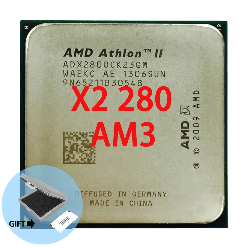 AMD Athlon X2 280 X2-280 3.6GHz Dual-Core CPU Processor ADX280OCK23GM Socket AM3 938pin
AMD Athlon X2 280 X2-280 3.6GHz Dual-Core CPU Processor ADX280OCK23GM Socket AM3 938pin