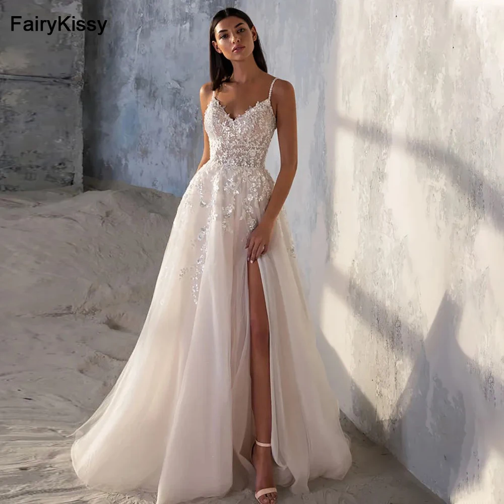 Женское свадебное платье на бретельках FairyKissy, ТРАПЕЦИЕВИДНОЕ платье без рукавов с Боковым Разрезом, на заказ
Женское свадебное платье на бретельках FairyKissy, ТРАПЕЦИЕВИДНОЕ платье без рукавов с Боковым Разрезом, на заказ