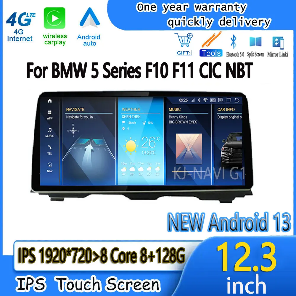 ID8 UI For BMW 5 Series F10 F11 CIC NBT Android 13 Wireless Carplay Car Multimedia Radio Player 12.3" GPS Navigation IPS Screen
ID8 UI For BMW 5 Series F10 F11 CIC NBT Android 13 Wireless Carplay Car Multimedia Radio Player 12.3" GPS Navigation IPS Screen