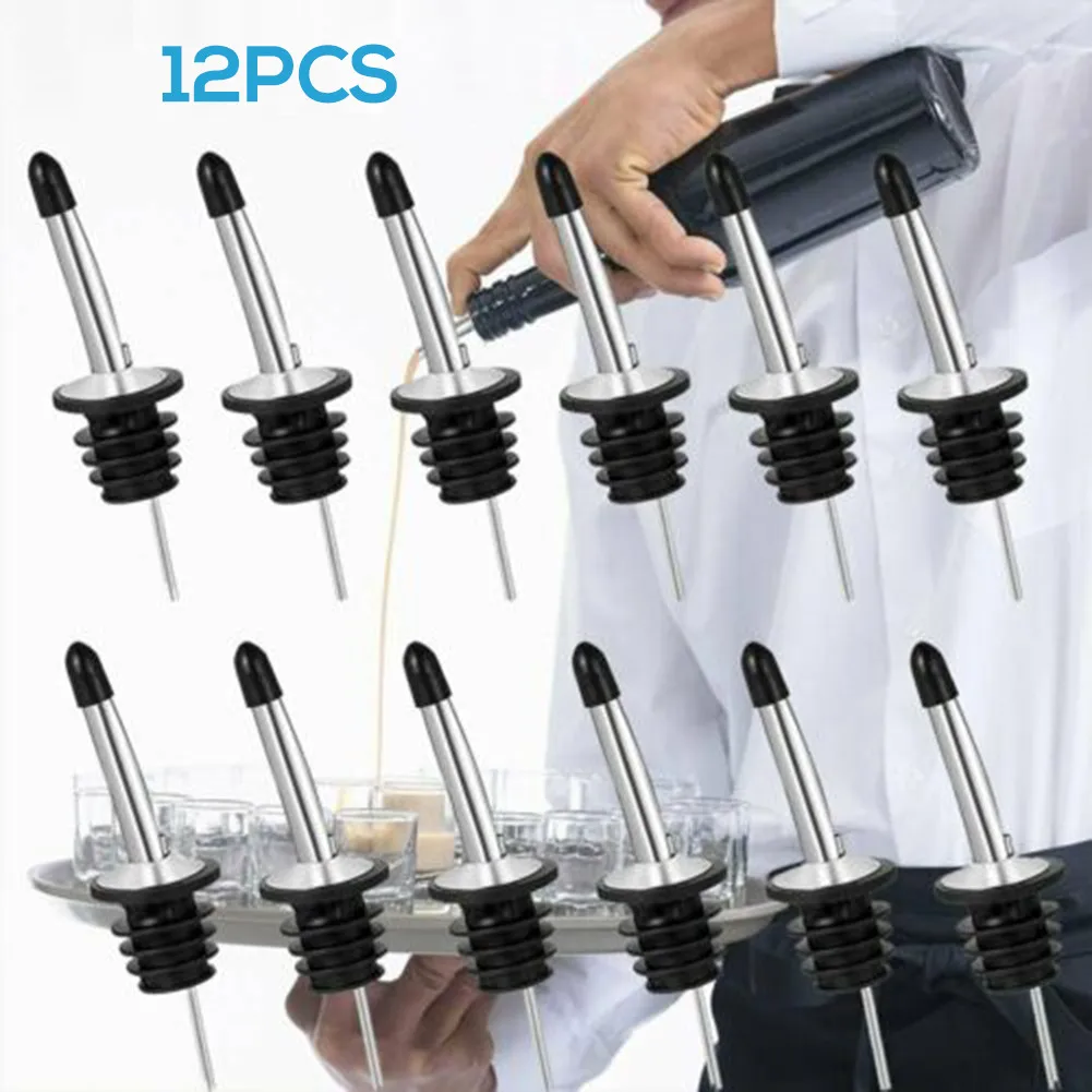 12 PCS Stainless Steel Wine Pourer Bar Drinks Wine Cocktail Bottle Stopper Kitchen Liquor Pouring Dispenser Spout Bar Tools
12 PCS Stainless Steel Wine Pourer Bar Drinks Wine Cocktail Bottle Stopper Kitchen Liquor Pouring Dispenser Spout Bar Tools