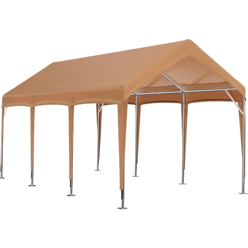 Carport Canopy 10'x20' - Galvanized Car Canopy with All Season Tarp - Portable Car Tent, Brown
Carport Canopy 10'x20' - Galvanized Car Canopy with All Season Tarp - Portable Car Tent, Brown