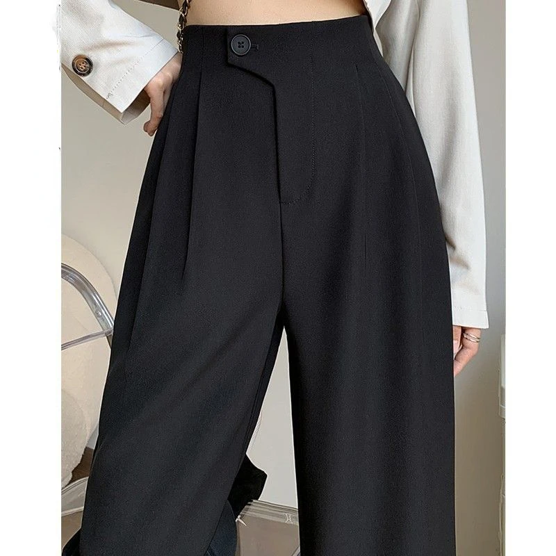High Waist Loose Wide Leg Pants for Women Spring Autumn Female Office Pant Black Suits Pants Ladies Long Trousers Casual Q817
High Waist Loose Wide Leg Pants for Women Spring Autumn Female Office Pant Black Suits Pants Ladies Long Trousers Casual Q817