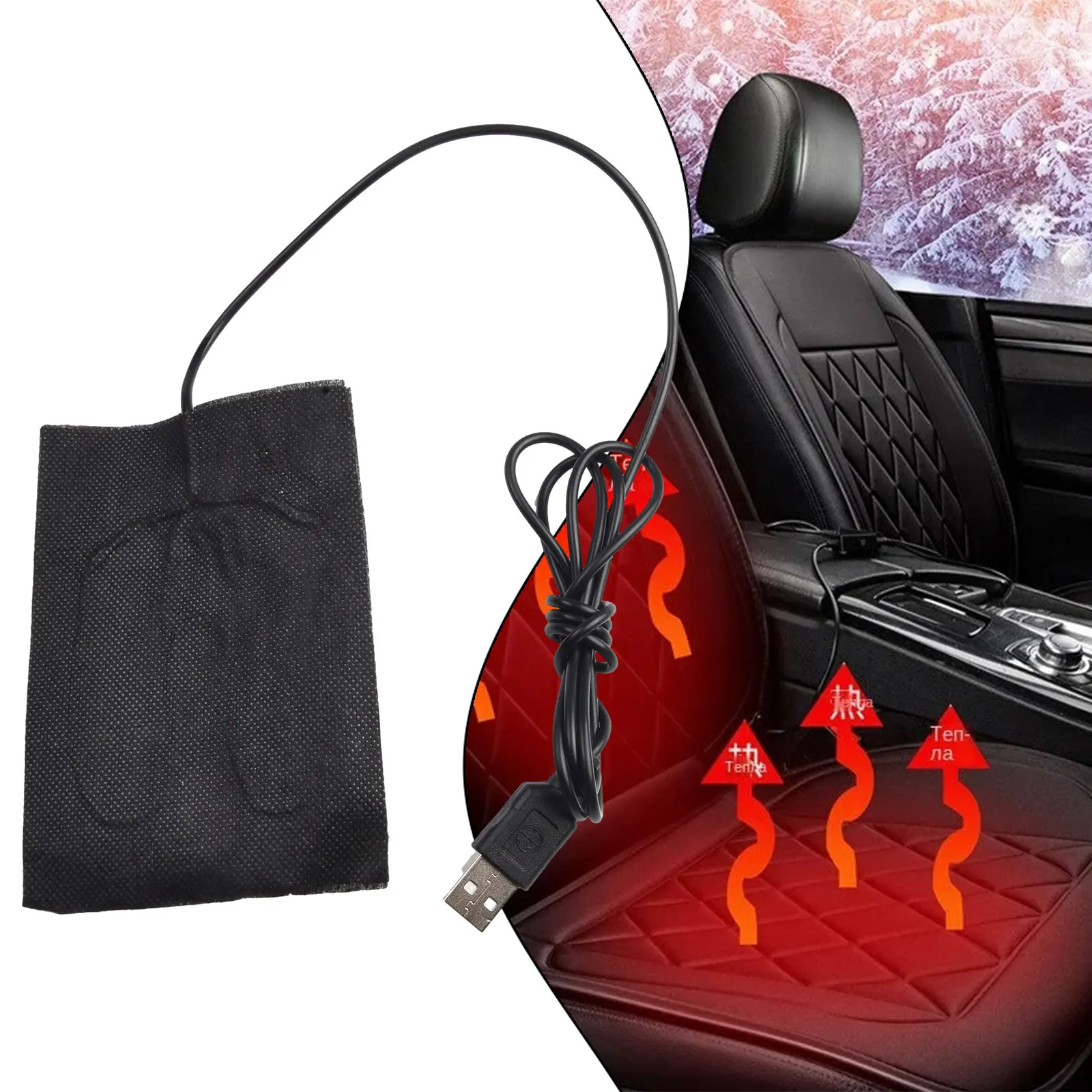 1pc 3.7-12V Car Heating Pad USB Car Clothes Cycling Heater Winter Warmth De-Icing /defrost /defogging Seat Cushion Heating Plate
1pc 3.7-12V Car Heating Pad USB Car Clothes Cycling Heater Winter Warmth De-Icing /defrost /defogging Seat Cushion Heating Plate