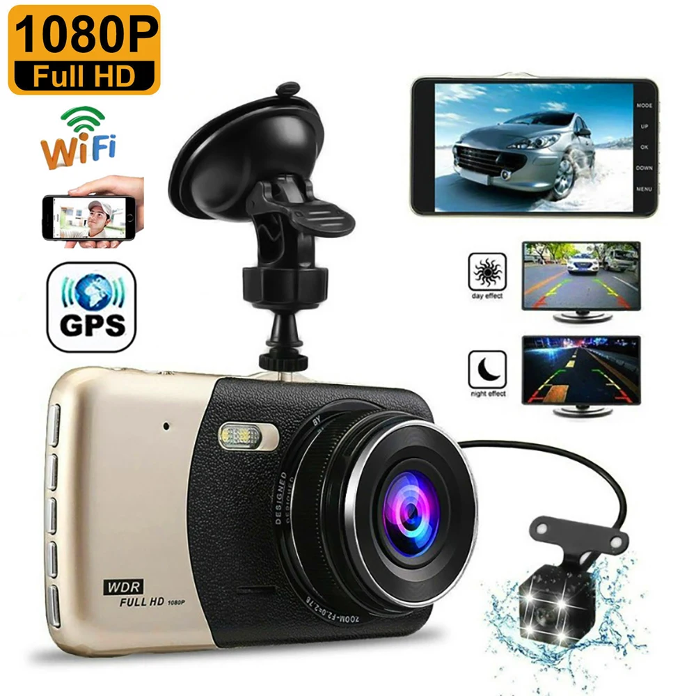 

Car DVR Dash Cam WiFi Full HD 1080P Vehicle Camera Drive Video Recorder Black Box Night Vision Auto Dashcam Car Accessories GPS
