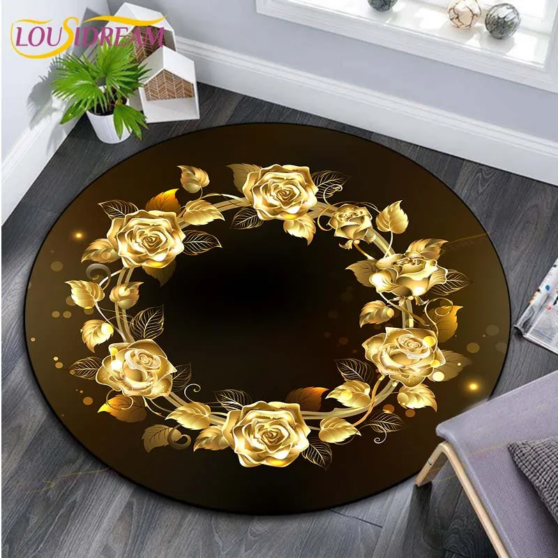 Gold Rose Round Carpet Area Rug Round Floor Mat Living Room Carpet Bathroom Kitchen Rug Doormat Carpets for Living Room
Gold Rose Round Carpet Area Rug Round Floor Mat Living Room Carpet Bathroom Kitchen Rug Doormat Carpets for Living Room