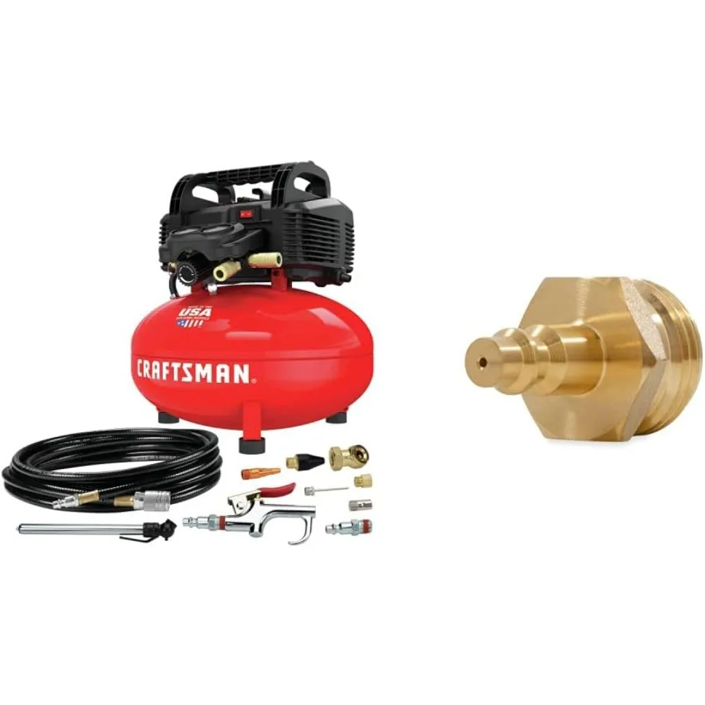 Air Compressor, 6 gallon, Oil-Free Kit with Mechanics Tools Kit/Socket Set, 57-Piece (CMEC6150K & CMMT99446)
Air Compressor, 6 gallon, Oil-Free Kit with Mechanics Tools Kit/Socket Set, 57-Piece (CMEC6150K & CMMT99446)