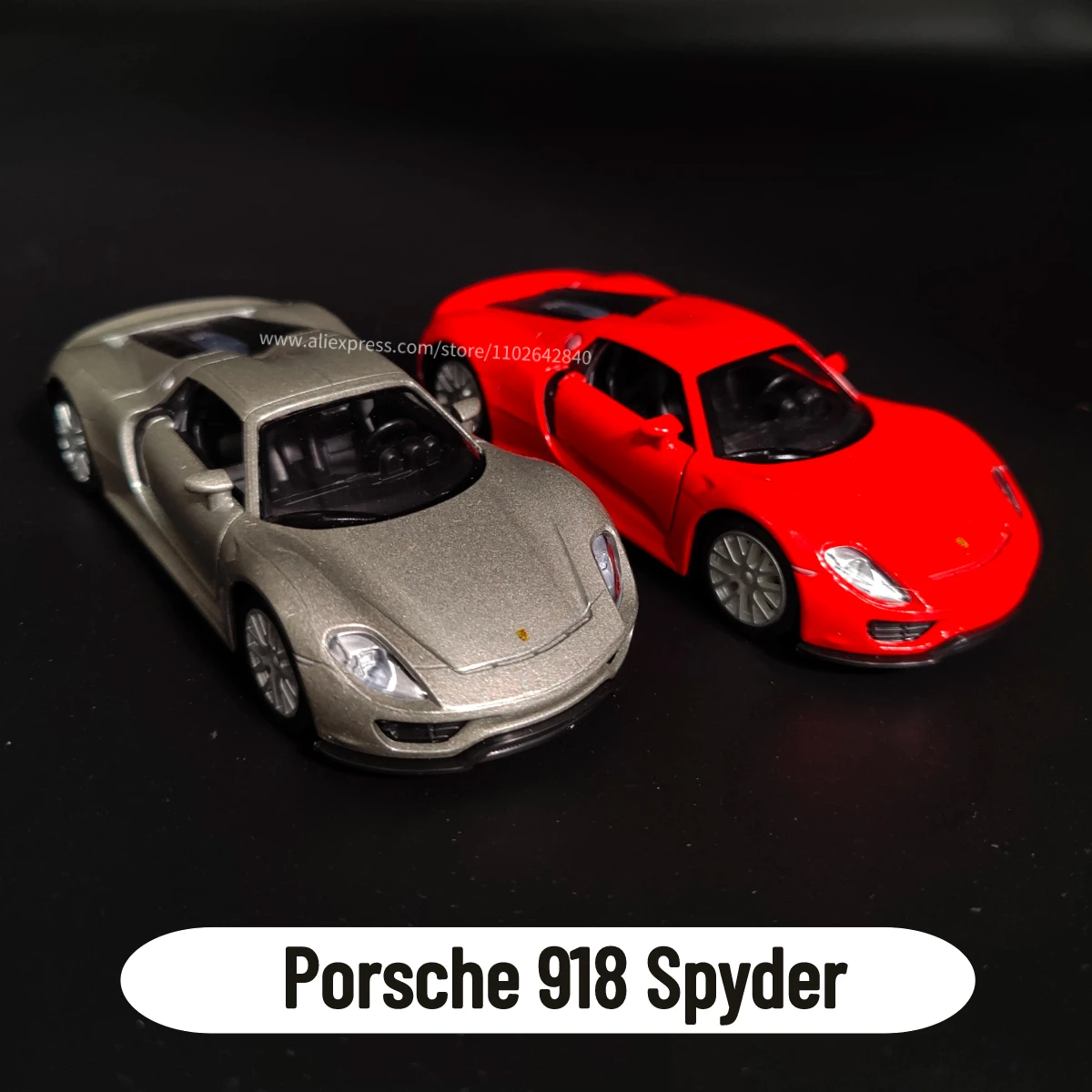 

1:36 Porsche 918 Spyder Replica Metal Car Model Scale Diecast Mini Vehicle Collection Home Interior Decor Gift Kid Boy Toy