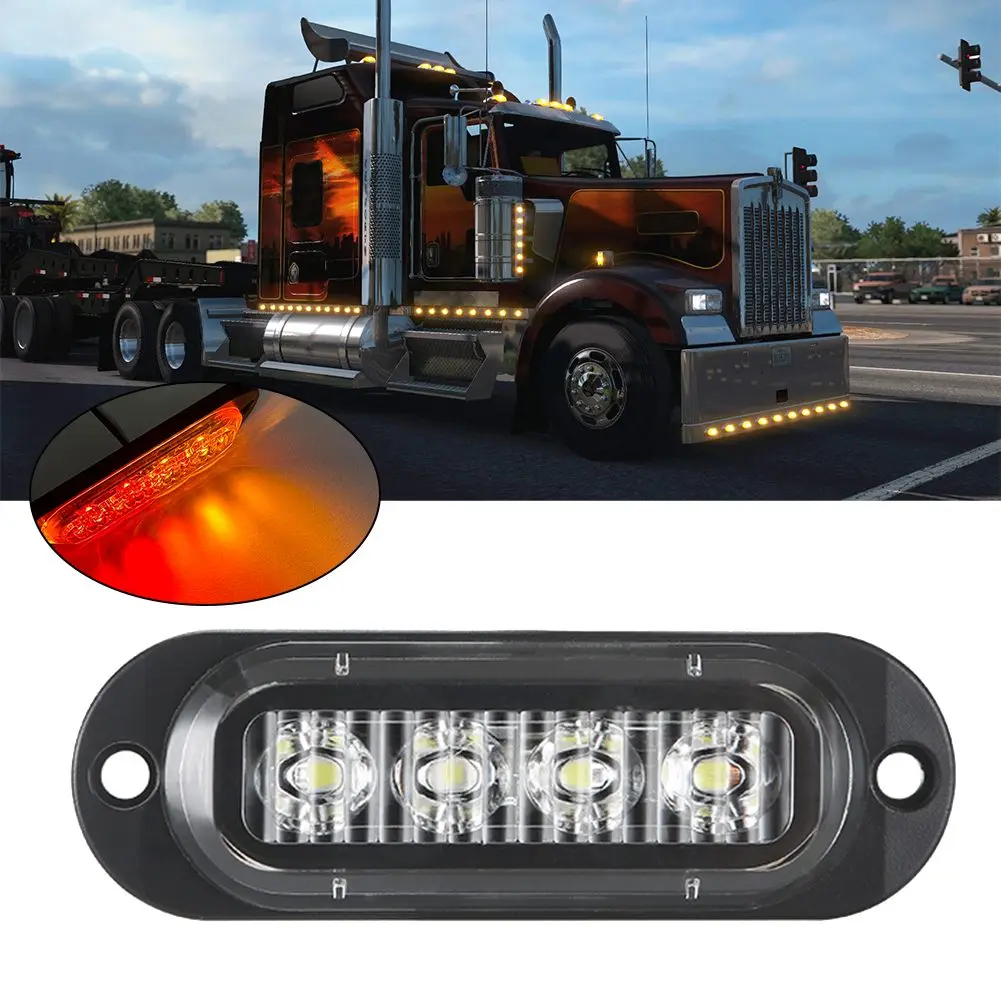 1PCS Side Marker Light Red Amber 4LED Side Marker Lights Long-lasting Rear Light For Truck Trailer Lorry 12-24V Exterior Part
1PCS Side Marker Light Red Amber 4LED Side Marker Lights Long-lasting Rear Light For Truck Trailer Lorry 12-24V Exterior Part
