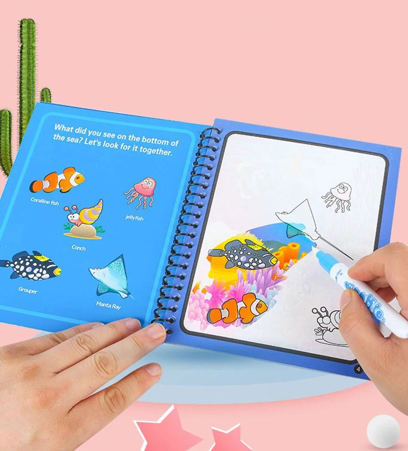 Generic Pen Books Painting Cartoons Water Children Magical Doodle