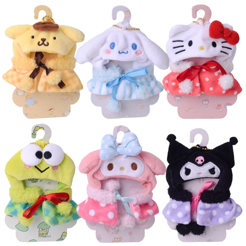 

Sanrioed Cute Cartoon Kuromi My Melody Cinnamoroll Kittys Purin Dog Pochacco Plushie Doll Clothing Anime Plush Toys Pendant Gift