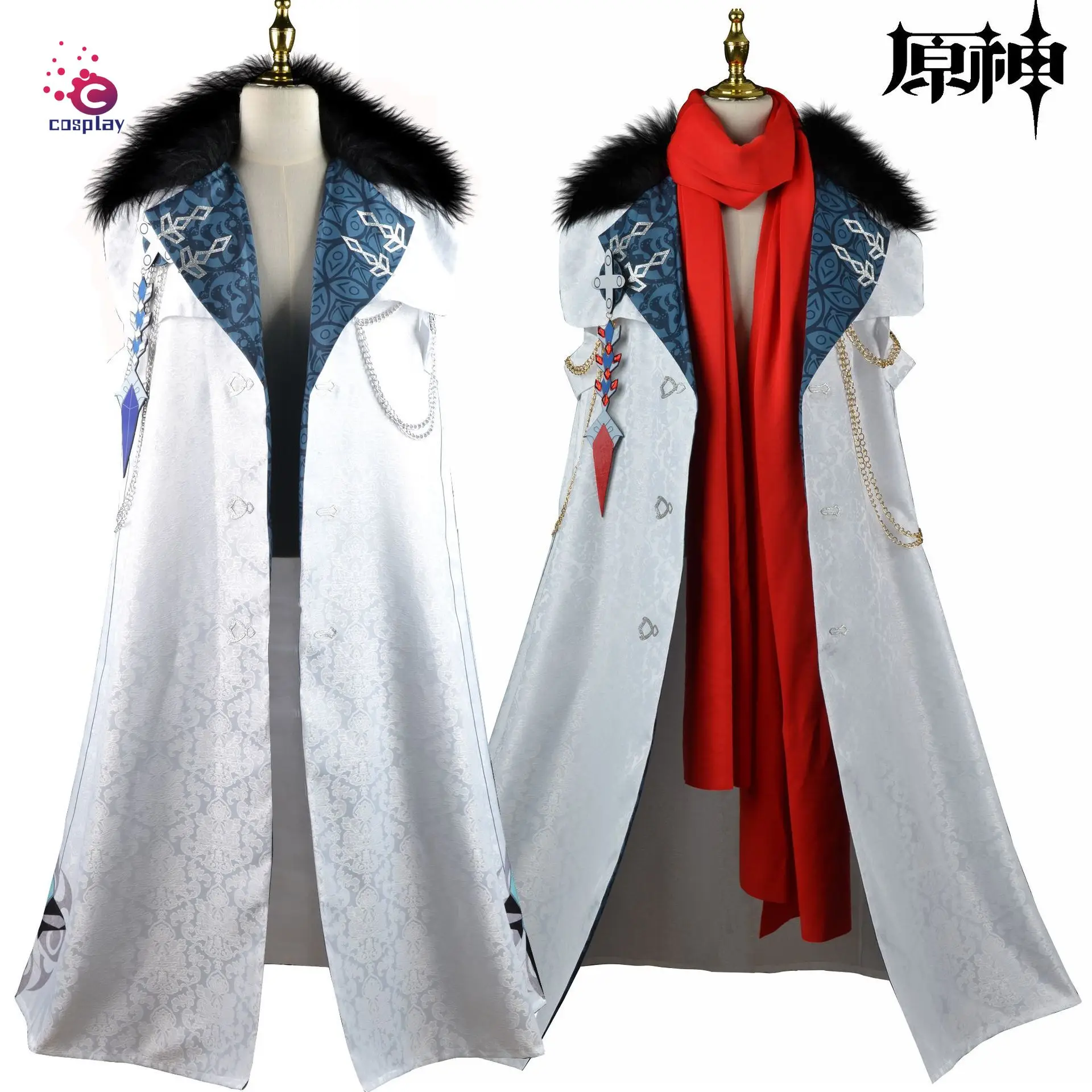 Genshin Impact Fatui Artaglia cloak Cosplay Costume Executive Childe Ajax Halloween Clothes Uniform Headwear Cosplay Full Set
Genshin Impact Fatui Artaglia cloak Cosplay Costume Executive Childe Ajax Halloween Clothes Uniform Headwear Cosplay Full Set