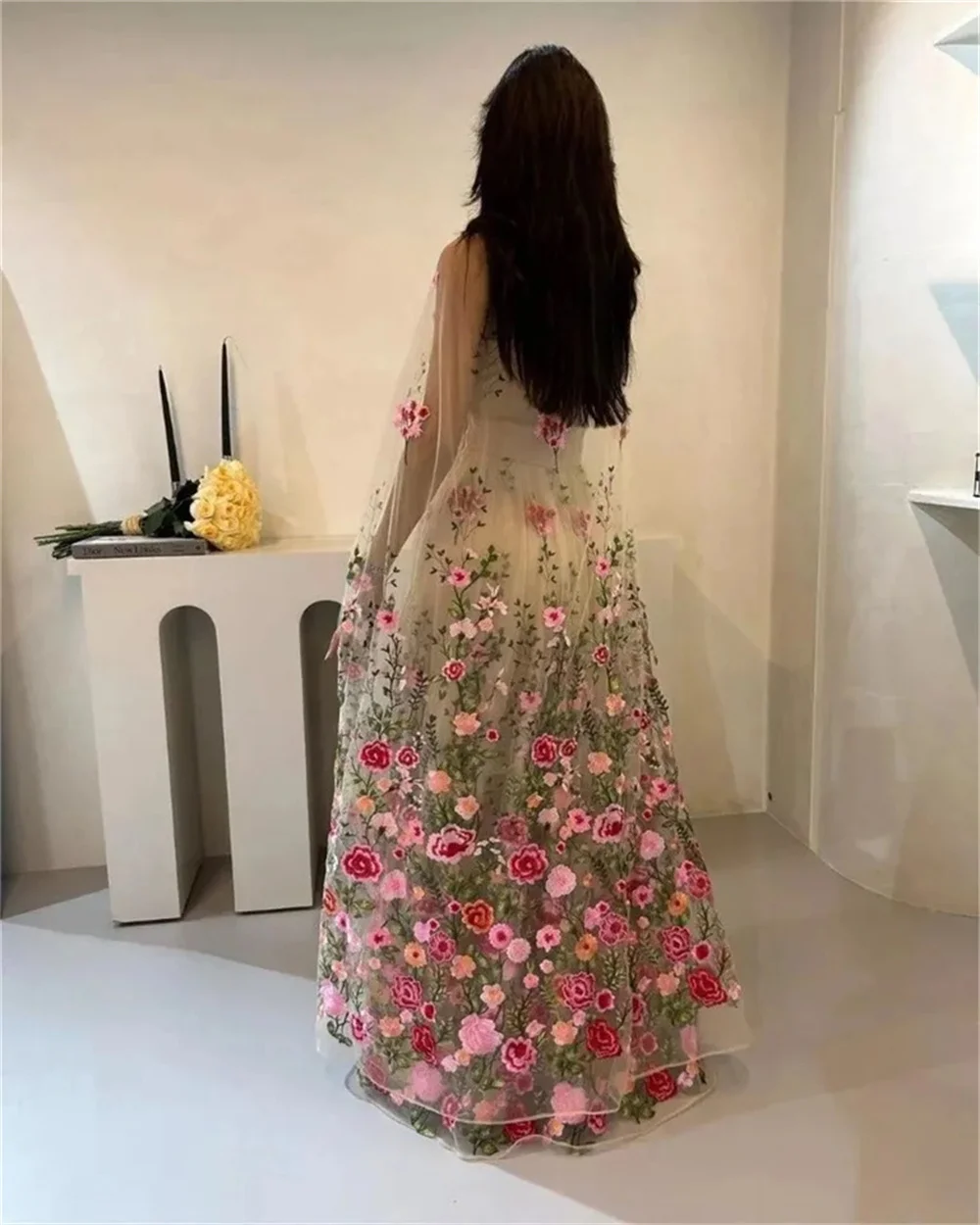 Embroidery Flowers Prom Dresses Formal Occasions Birthday Wedding Party Evening Dress Delicate Tulle فساتين سهره فاخره 2 Mallzona S23010588b3d348c683c5dce12801b102O Embroidery Flowers Prom Dresses Formal Occasions Birthday Wedding Party Evening Dress Delicate Tulle فساتين سهره فاخره Mallzona