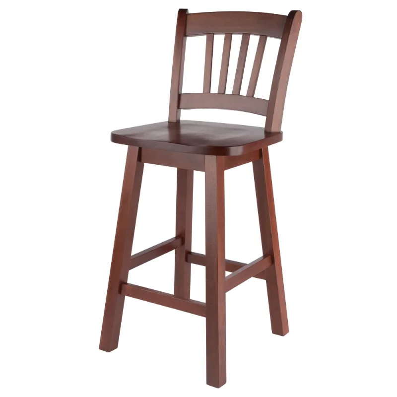 

Fina Bar Stool with 360-Degree Swivel, Walnut Bar Stools for Kitchen