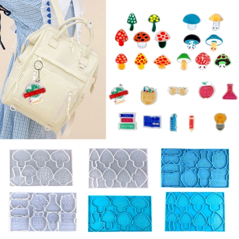 3Pcs/set Mushroom Pattern Keychain Silicone Epoxy Resin Mold DIY Keychain Pendant Jewelry for Luggage Bag Accessories
3Pcs/set Mushroom Pattern Keychain Silicone Epoxy Resin Mold DIY Keychain Pendant Jewelry for Luggage Bag Accessories