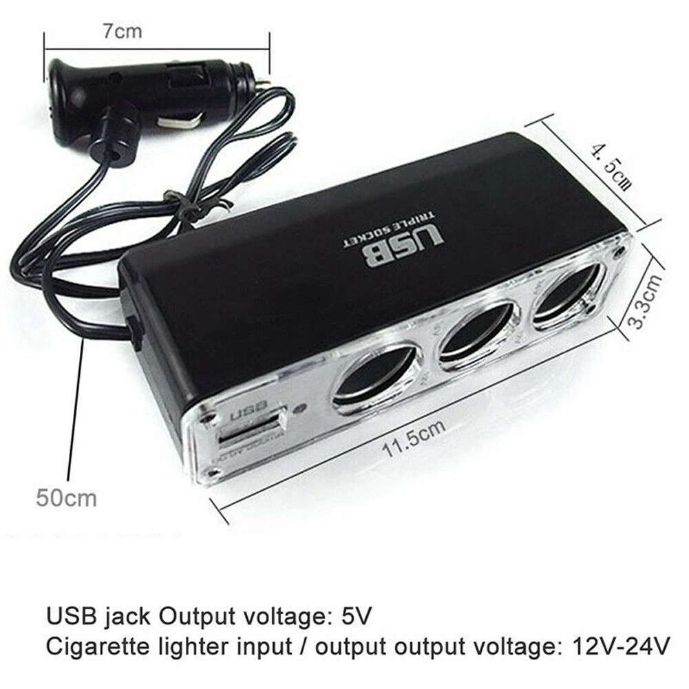 Car Cigarette Lighter Multi Socket Three-pointer Splitter USB Port Charger Adapter 12V Vehicle Electronics Interior Parts
Car Cigarette Lighter Multi Socket Three-pointer Splitter USB Port Charger Adapter 12V Vehicle Electronics Interior Parts