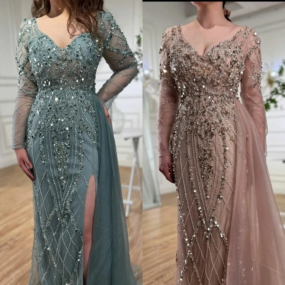 Elegant Sparkle V-neck Sheath Party Dresses Beading Paillette / Sequins Floor length Skirts Organza Prom 2023 프롬드레스
Elegant Sparkle V-neck Sheath Party Dresses Beading Paillette / Sequins Floor length Skirts Organza Prom 2023 프롬드레스
