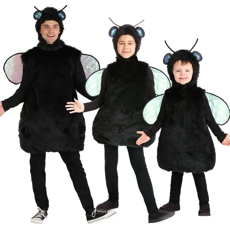 

Взрослые мальчики и девочки дети Хэллоуин Карнавал искусственные животные костюм черный маленький летающий маскарадный Косплей крылья