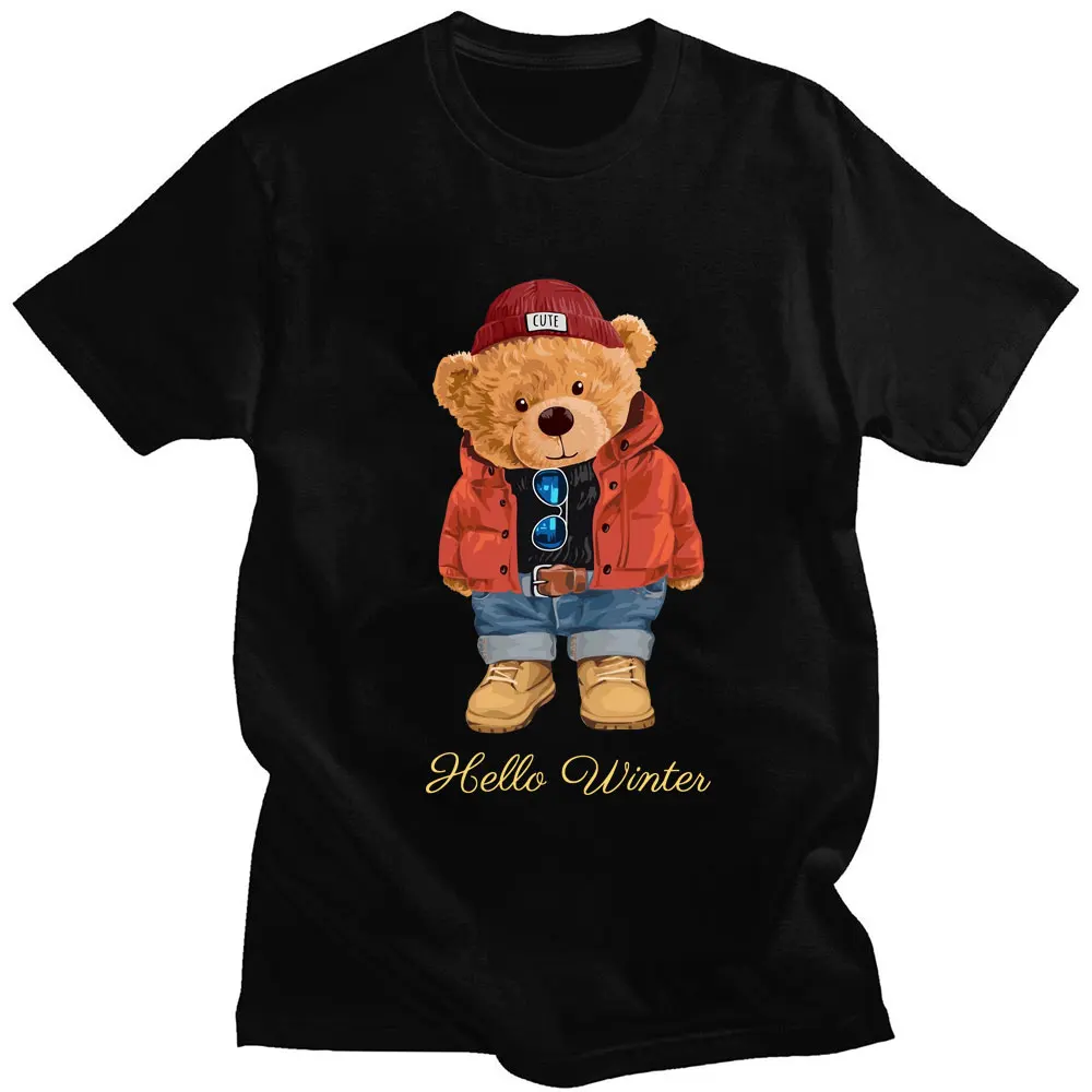 Hello Winter Bear Cute Graphic T Shirts Casual Men Women Fashion Style T Shirt Short Sleeve Cotton o-neck T-shirt Streetwear
Hello Winter Bear Cute Graphic T Shirts Casual Men Women Fashion Style T Shirt Short Sleeve Cotton o-neck T-shirt Streetwear