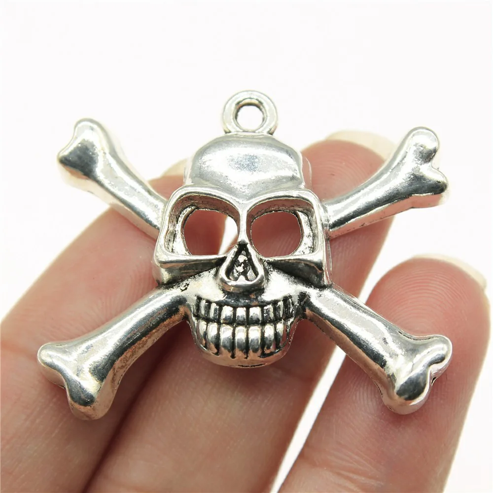 

Jewelry Materials Skull Charms New In Findings 4pcs