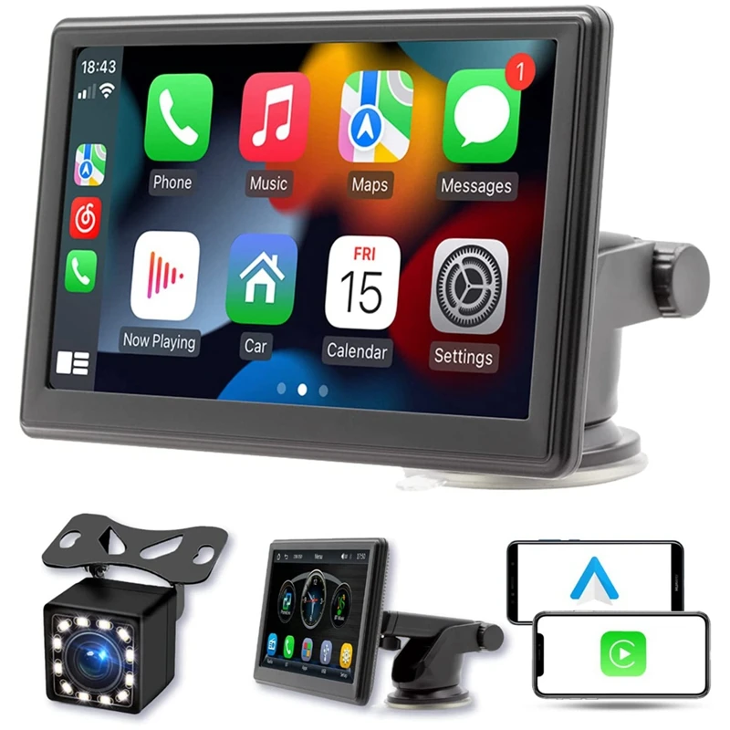 Портативное беспроводное крепление для экрана Carplay, 7-дюймовый сенсорный экран, автомобильное стерео Bluetooth, FM-радио,
Портативное беспроводное крепление для экрана Carplay, 7-дюймовый сенсорный экран, автомобильное стерео Bluetooth, FM-радио,