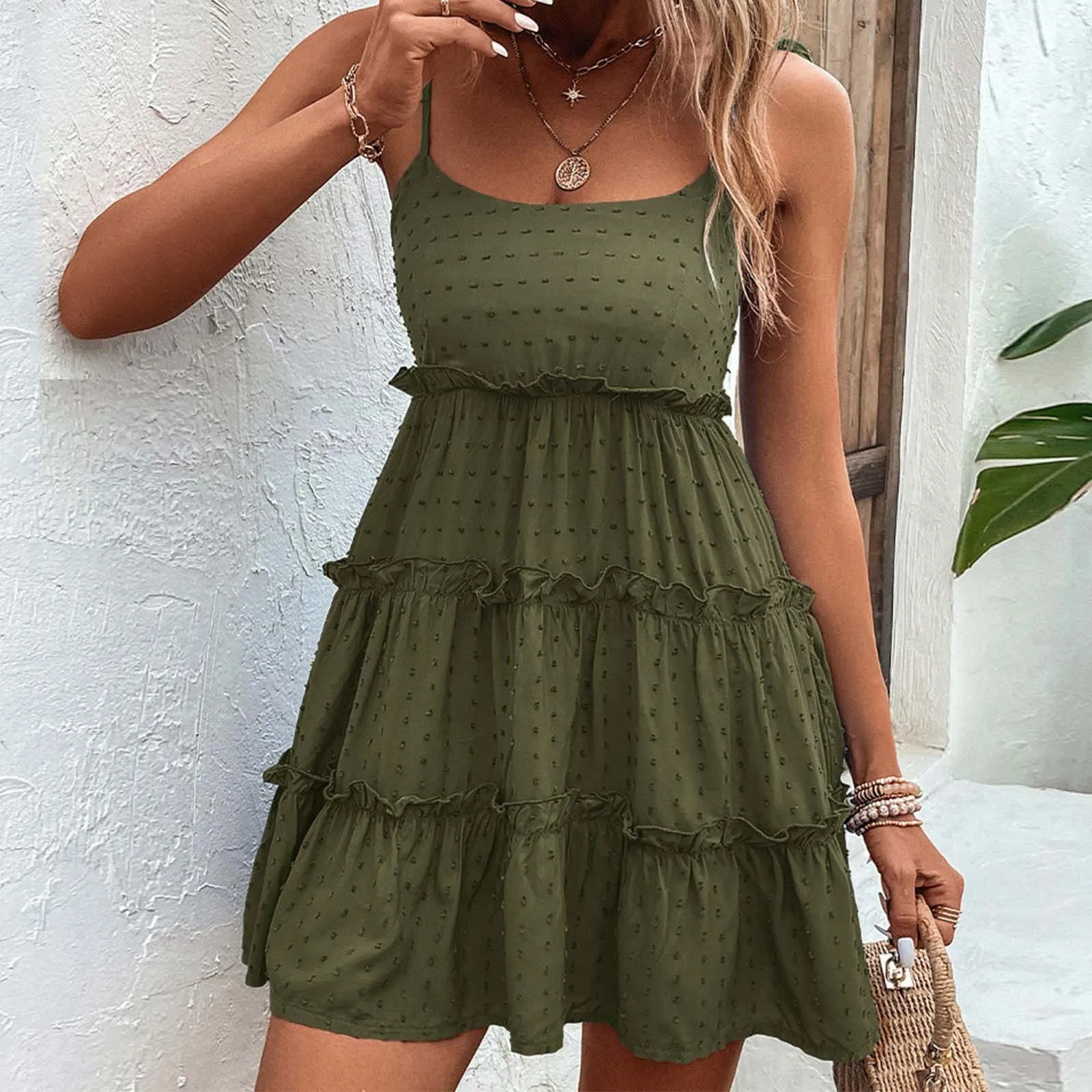 Summer 2023 Elegant Floral Dresses for Women Dress 2023 New Lace-up Sexy Backless Sleeveless Ruffle A-line Mini Strap Dress
Summer 2023 Elegant Floral Dresses for Women Dress 2023 New Lace-up Sexy Backless Sleeveless Ruffle A-line Mini Strap Dress