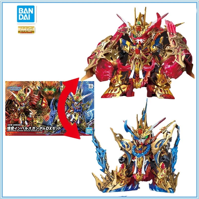 

Bandai Gundam Model Kit SD WORLD HEROS Wukong Impulse DX Anime Figure Genuine Gunpla Model Anime Action Figure Toys for Children