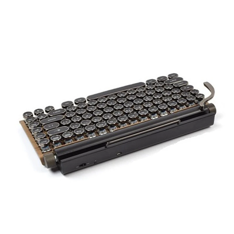 

83 Keys Gaming Keyboards Retro Typewriter Keyboard Wireless Bluetooth Keyboard USB Mechanical Punk Keycaps For PC