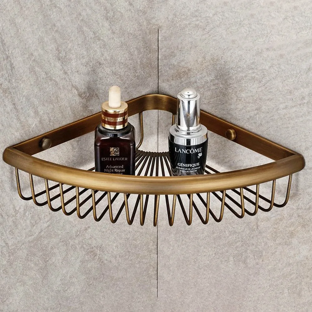 Винтажный Ретро античный латунный настенный аксессуар для ванной комнаты одноярусный мыло/губка угловая корзина для душа aba510
Винтажный Ретро античный латунный настенный аксессуар для ванной комнаты одноярусный мыло/губка угловая корзина для душа aba510