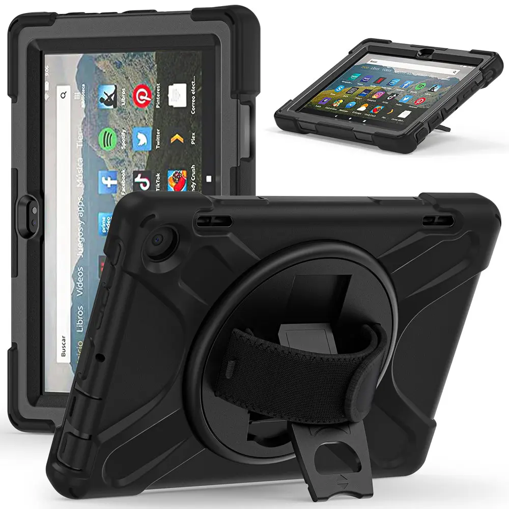 For kindle Fire HD 8 Plus 2022 12th Heavy Duty Cover With Hand/Shoulder Strap For Fire HD 8 2020 10th 8th 2018 Case
For kindle Fire HD 8 Plus 2022 12th Heavy Duty Cover With Hand/Shoulder Strap For Fire HD 8 2020 10th 8th 2018 Case